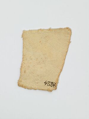  A rectangular piece of aged parchment with rough edges and a number "4339" written in the lower right corner, against a plain white background.