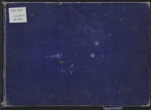  "Cover of an old navy blue sketchbook titled 'Skissebok nr. 18' with visible signs of wear, including scuffs and spots, with a white label indicating '532 - Bildende kunst' in the top left corner, against a neutral background."