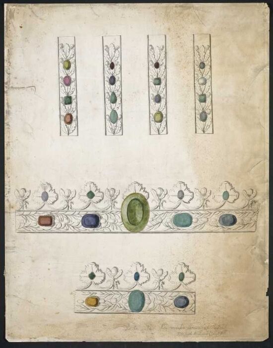 Detaille ritning till norska konungakronen