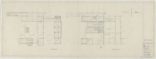 Villa Prytz, plan av kjeller og 1. etasje