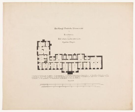 Det kjemiske laboratorium. Kjellerplan