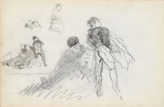 Figurstudier til Corfitz Ulfeldts død