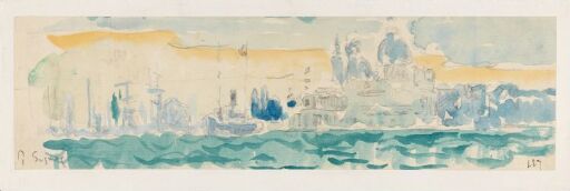 Kanal i Venezia med Santa Giorgio Maggiore
