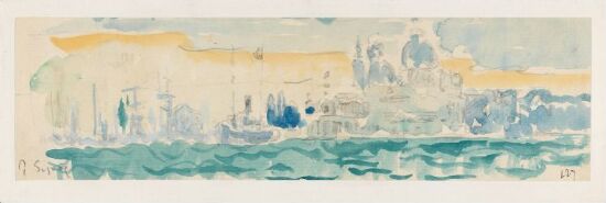 Kanal i Venezia med Santa Giorgio Maggiore