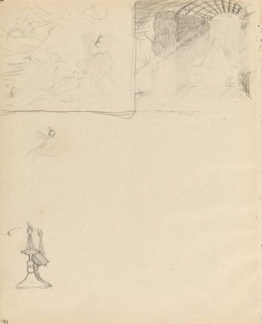 Komposisjonsstudier; figurriss; lysestake