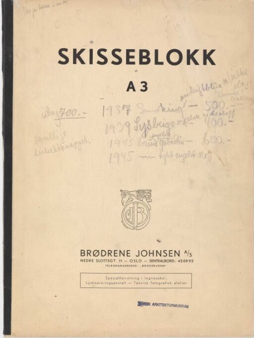 Skissebok med 52 blad