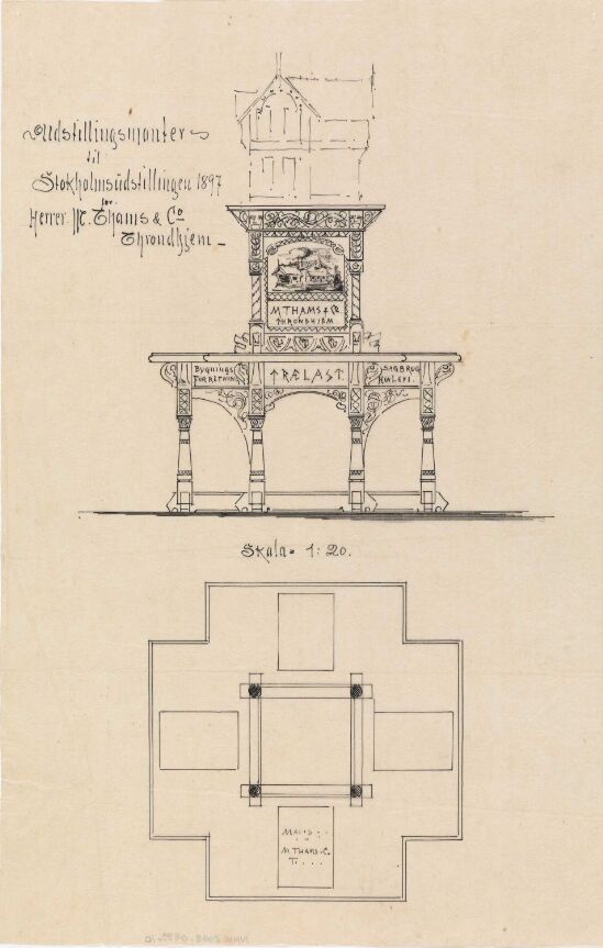 Pidestall for modell av kataloghus