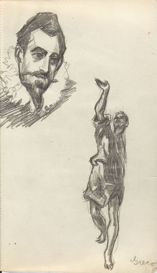 Figures from El Greco's 'The Burial of the Count of Orgaz' and 'The Resurrection'