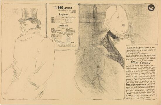 Oscar Wilde and Romain Coolus - Program for Raphaël and Salomé