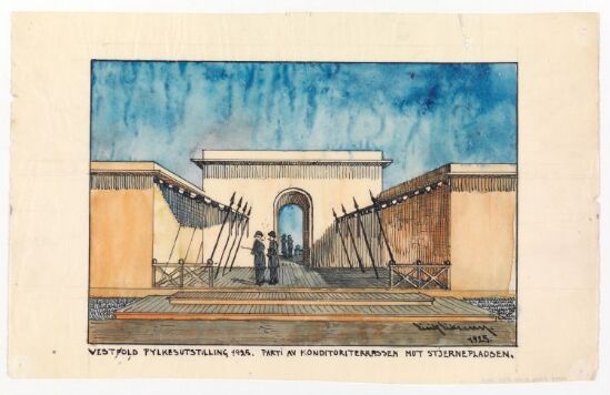 Parti av Konditoriterrassen  på Vestfold fylkesutstilling i Tønsberg