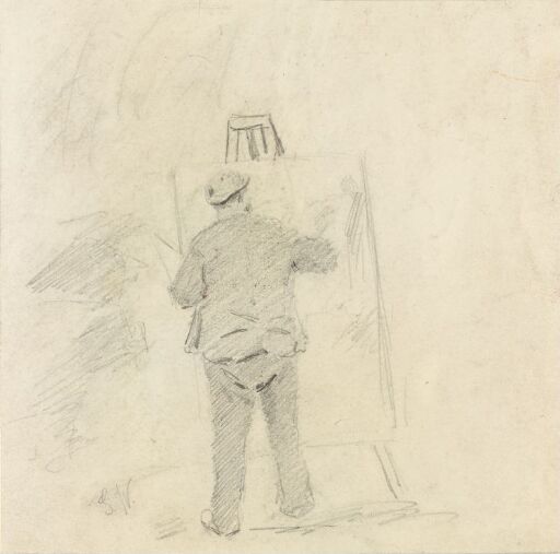 Painter at Easel, probably Frits Thaulow