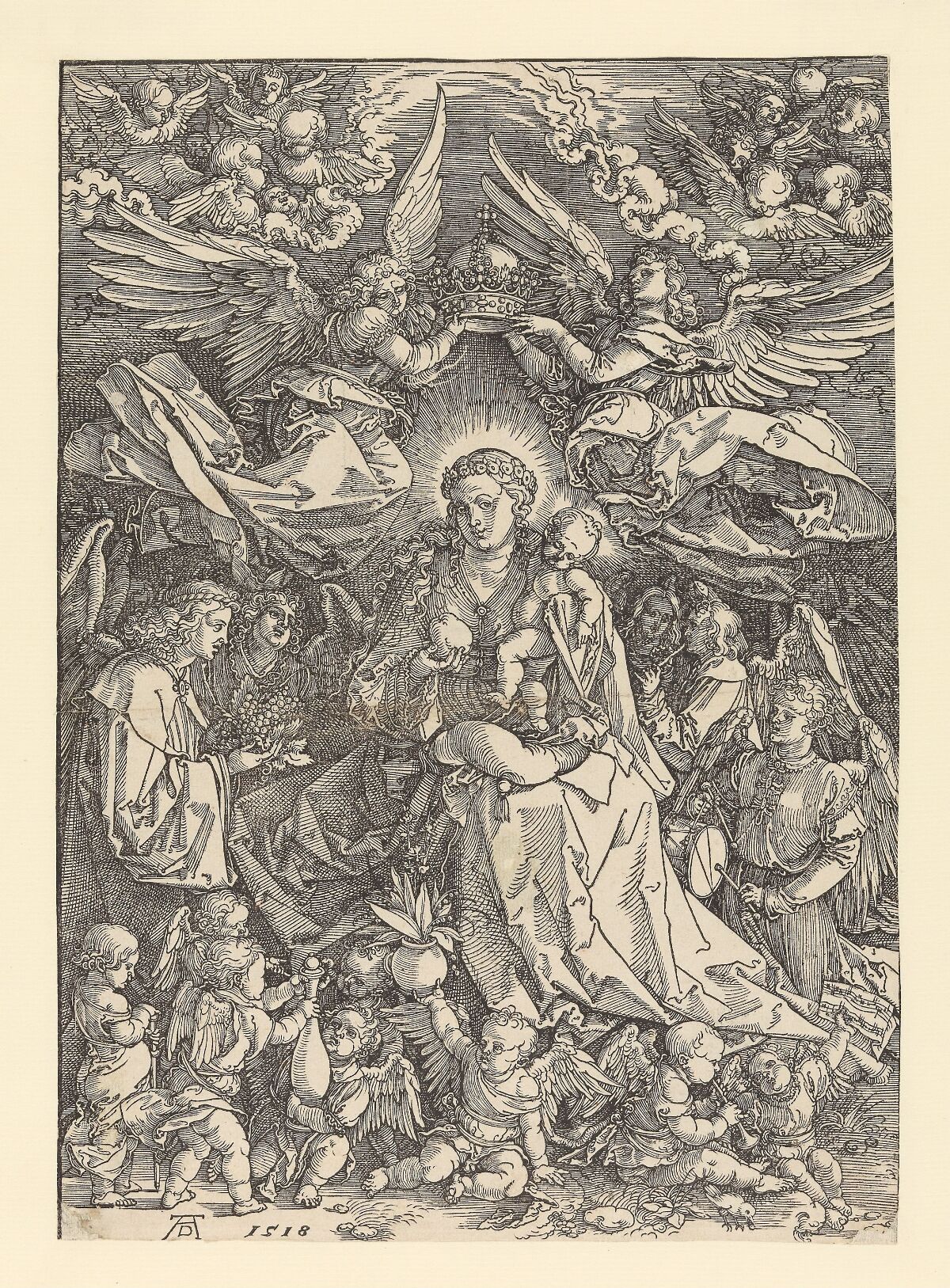 Albrecht Dürer, The Virgin crowned by two angels – Nasjonalmuseet ...