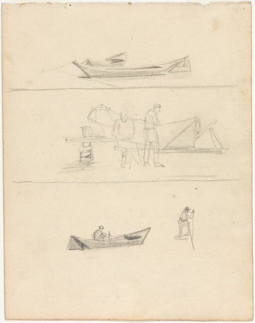 Studies of Boats and Figures