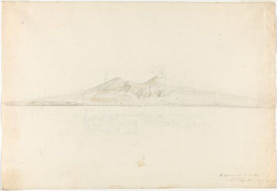 Vesuv sett fra moloen ved Napoli