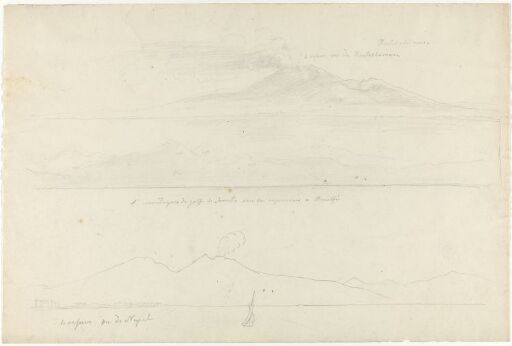 View of Vesuvius from Castellammare: Landscape on the Gulf of Amalfi; View of Vesuvius from Naples