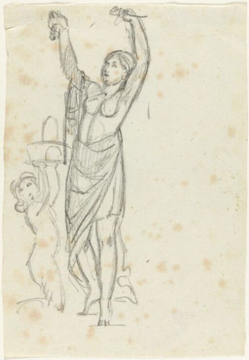 Dancing Woman and Kneeling Figure