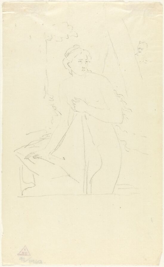 Nymph in the Forest with Faun in the Background