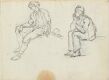 Figure Studies; Two Seated Men