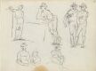 Figurstudier; diverse positurer