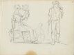 Figure Studies; Woman with Child and Striding Man