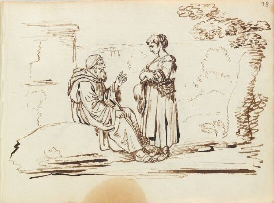 Gammel mann og ung kvinne