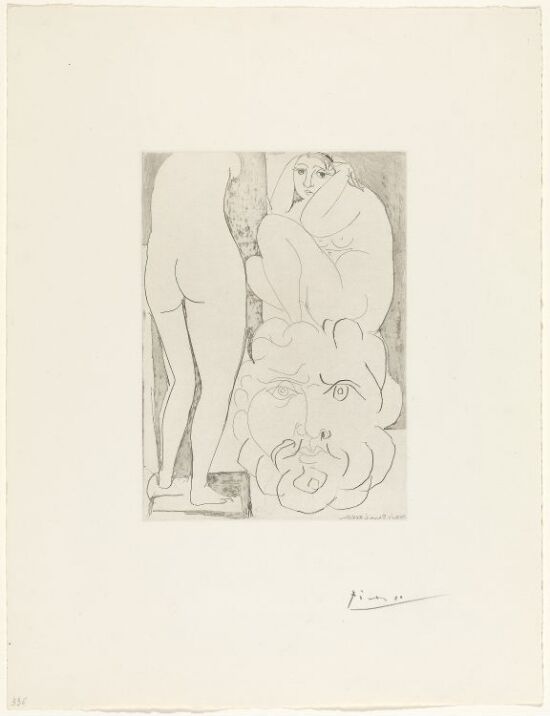 Tankefull og urolig kvinne i billedhuggerens atelier