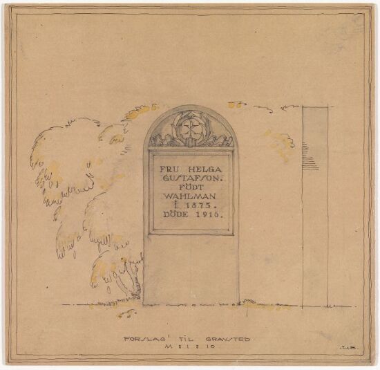 Gravsted for fru Helga Gustavsen födt Wahlman