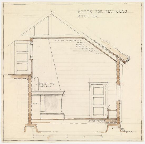 Hytte med atelier for fru Krag