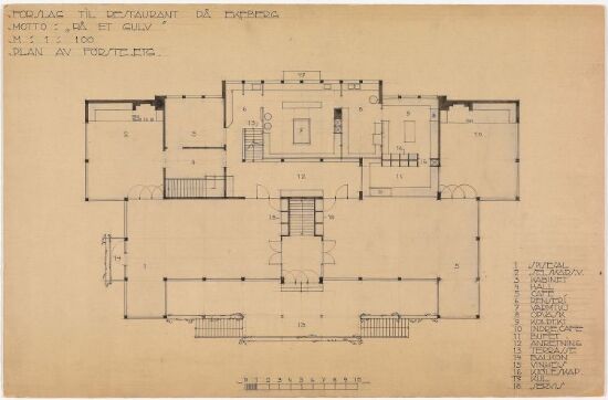 På et gulv. Ekebergrestauranten