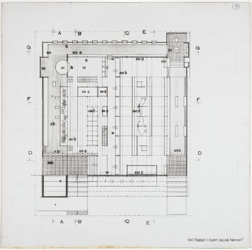 Paviljong ved verdensutstillingen i Brüssel, utstillingsplan