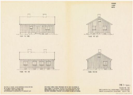 Boligdirektoratets typetegning nr. 1, fasader