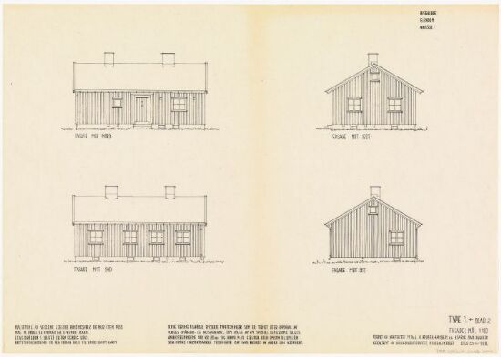 Boligdirektoratets typetegning nr. 1, fasader