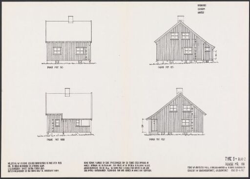 Boligdirektoratets typetegning nr. 5, fasader