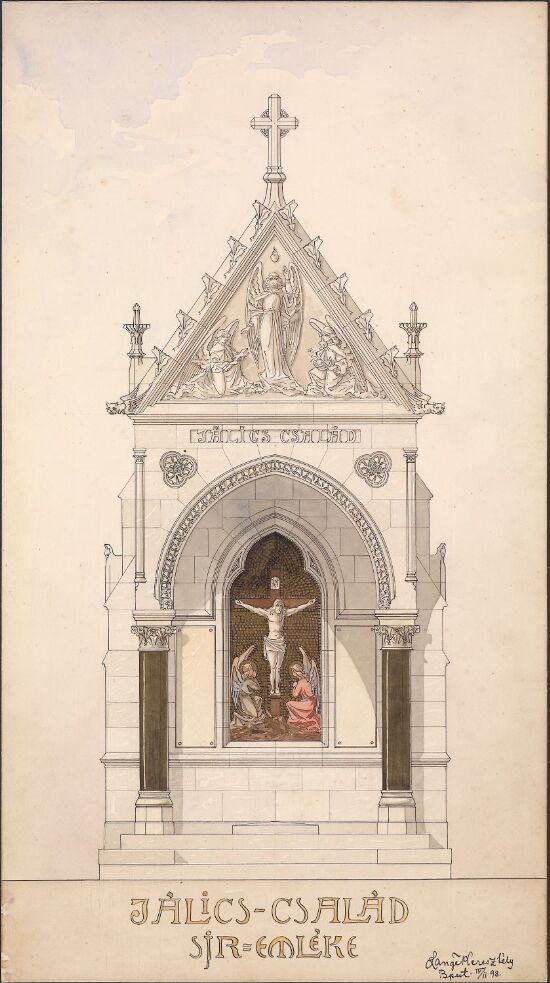 Jálics-család sír emléke