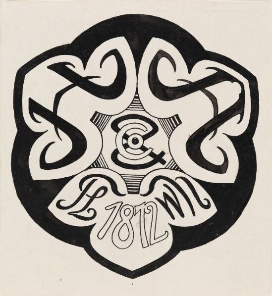Forarbeid til logo for Aschehoug forlag
