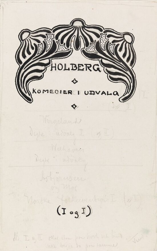 Holberg, Komedier i Udvalg