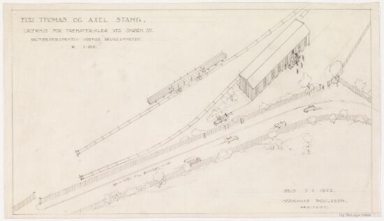 Lagerhus og høvleri for Thomas og Axel Stang