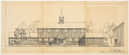 Hovedbygning på Fleskum for brukseier Frithjof Plahte