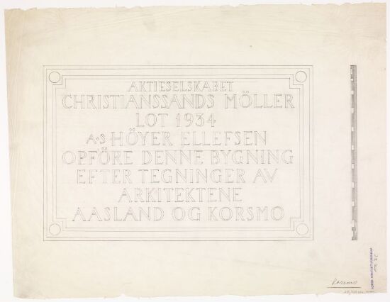 Silo med lager for A/S Christiansands møller