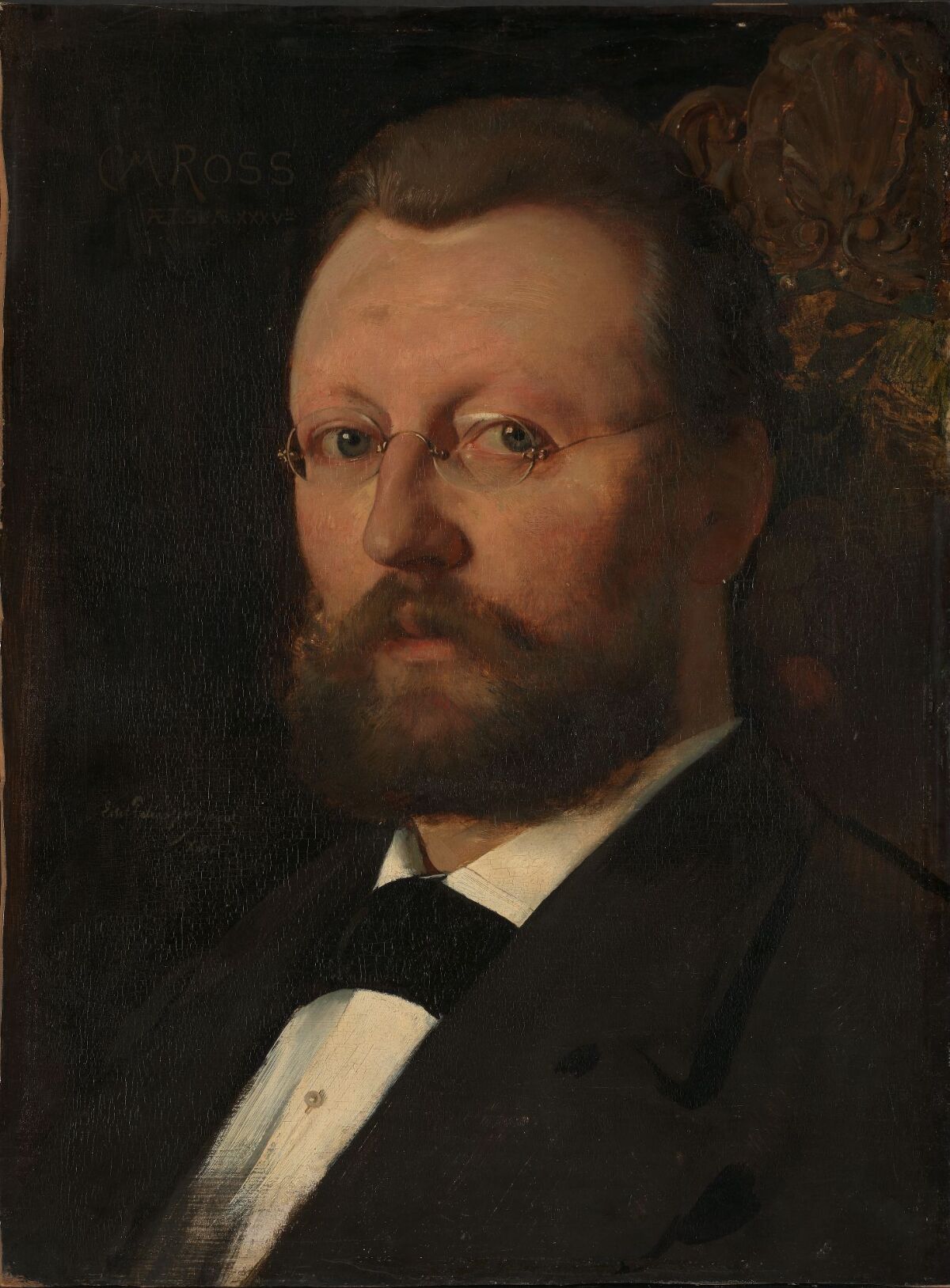 Eilif Peterssen Portrait Of The Painter Christian Meyer Ross 