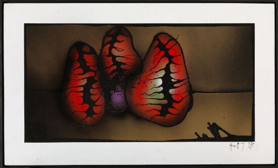 Stilleben med sprukken frukt