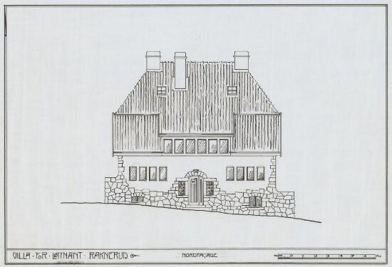 Villa Raknerud, nordfasade
