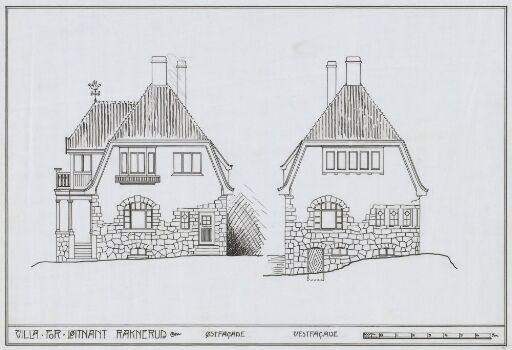House Raknerud, east and west elevations