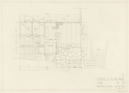 Sommerhus for Aarnes. Plan av hovedetasje
