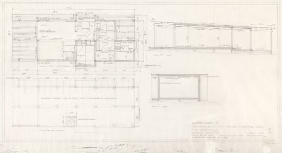 Summer House for Grete Alm. Plan and Section
