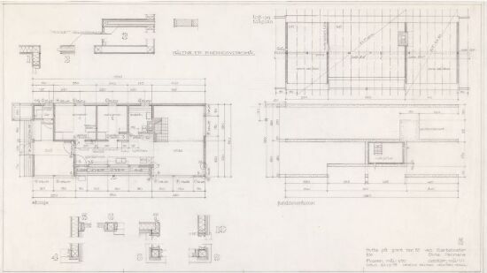 Hytte for Reimers. Plantegning og detaljer