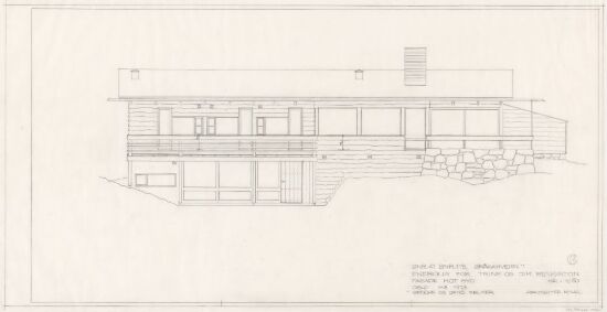 Enebolig med atelier for Bengston. Fasade mot syd