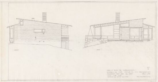 House with studio Bengston. Elevation