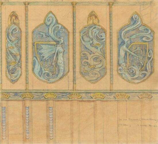 Utkast til spisestuen på Lagåsen