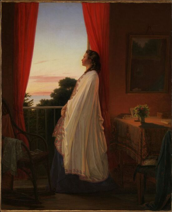 Woman Gazing into the Summer Night